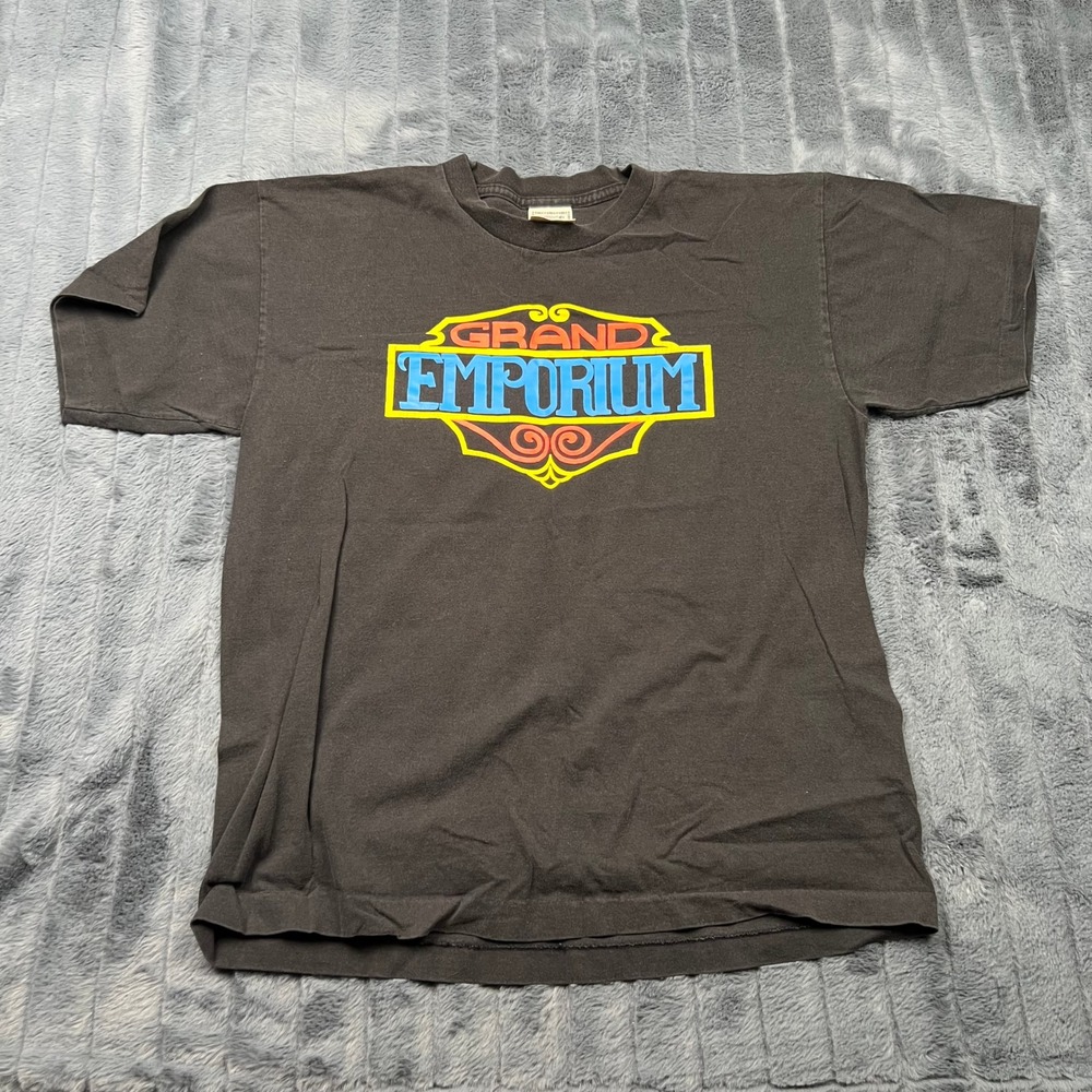 Vintage Grand Emporium Kansas City T-Shirt Alore Made in USA Black Mens Large